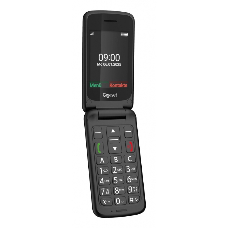 Gigaset GL595 7,11 cm (2.8") 114 g Noir Téléphone pour seniors