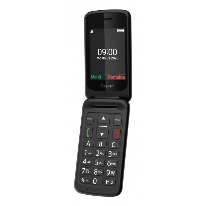 Gigaset GL595 7,11 cm (2.8") 114 g Noir Téléphone pour seniors