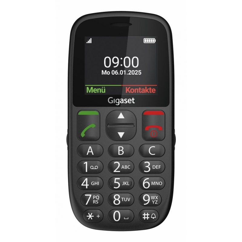 Gigaset GL395 5,59 cm (2.2") 90 g Noir Téléphone pour seniors