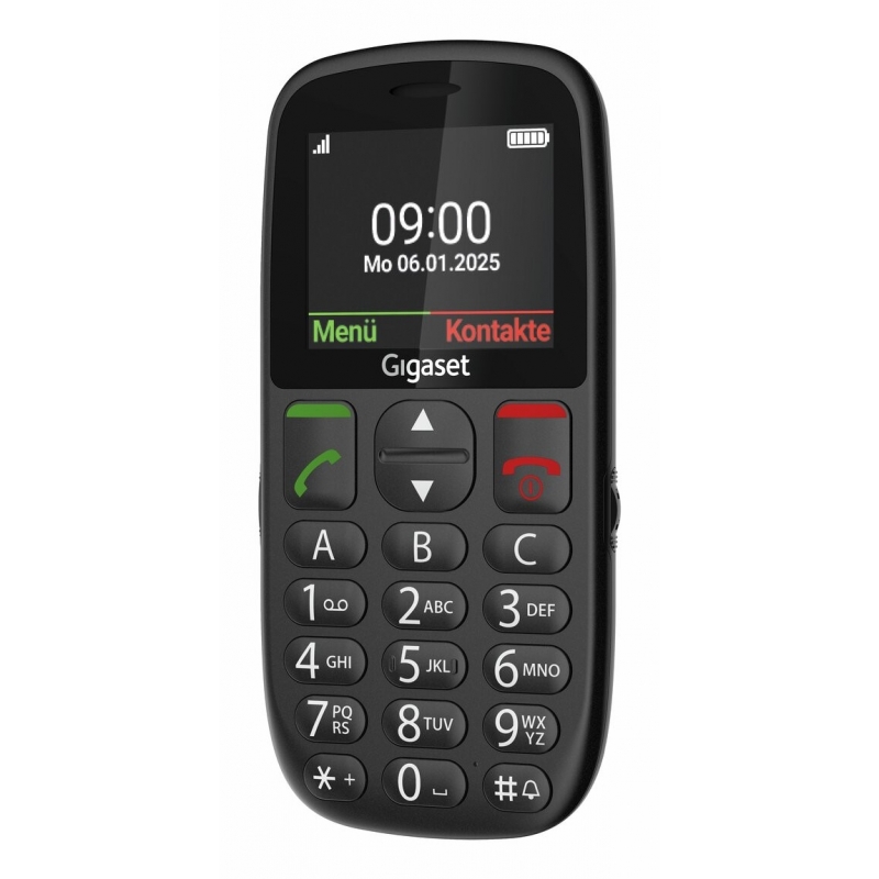 Gigaset GL395 5,59 cm (2.2") 90 g Noir Téléphone pour seniors