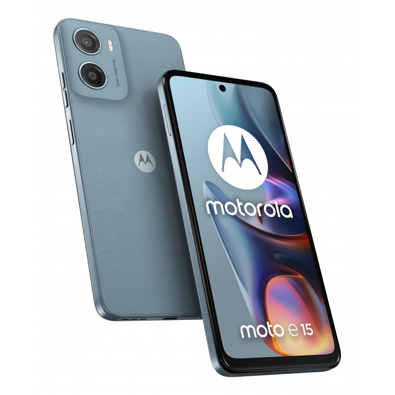 Motorola moto e15 16,9 cm (6.67") Double SIM Android 14 Go edition 4G USB Type-C 2 Go 64 Go 5200 mAh Bleu