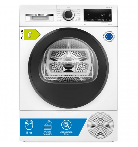 Bosch Serie 6 WQG233D1II asciugatrice Libera installazione Caricamento frontale 8 kg Bianco