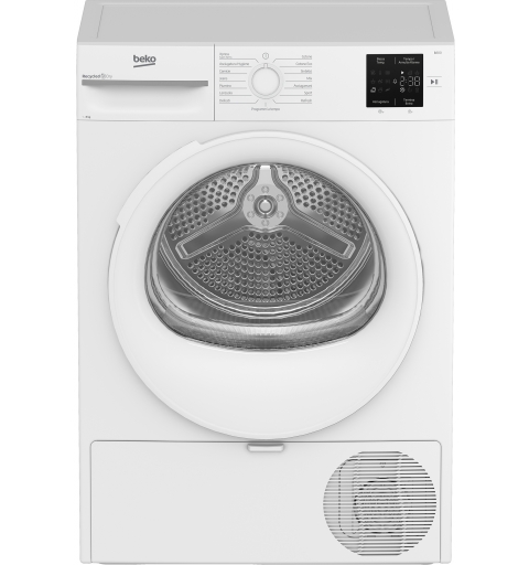Beko BMTR38W 8kg, Classe D, Linea Estetica NX, motore asincrono, Display digitale, colore Bianco, oblò Bianco