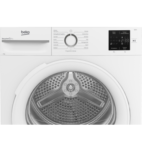 Beko BMTR38W 8kg, Classe D, Linea Estetica NX, motore asincrono, Display digitale, colore Bianco, oblò Bianco