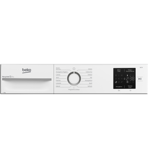 Beko BMTR38W 8kg, Classe D, Linea Estetica NX, motore asincrono, Display digitale, colore Bianco, oblò Bianco