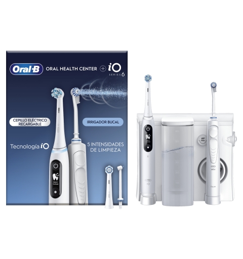 Oral-B iO6 & OxyJet Erwachsener Rotierende-vibrierende Zahnbürste Weiß