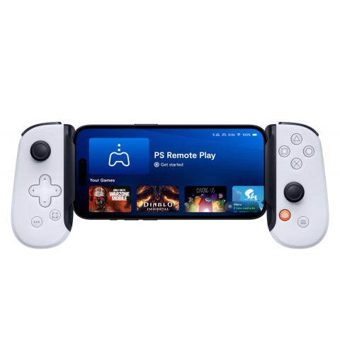 Backbone BB-51-P-WS mando y volante Gris, Blanco USB Gamepad Playstation, Xbox