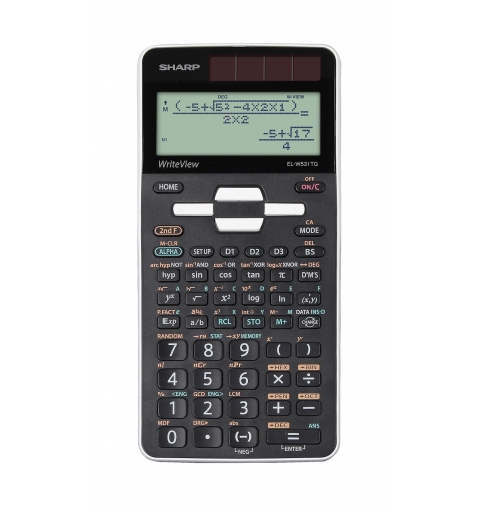 Sharp EL-W531TG calculatrice Calculatrice scientifique Noir, Blanc