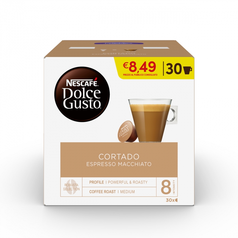 Nescafé Dolce Gusto Cortado Espresso Macchiato Kaffeekapsel Medium geröstet 30 Stück(e)
