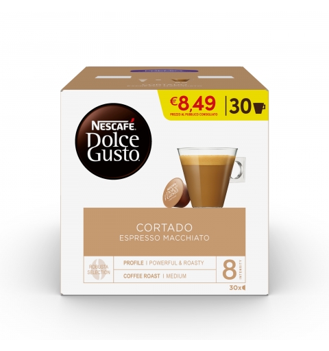 Nescafé Dolce Gusto Cortado Espresso Macchiato Kaffeekapsel Medium geröstet 30 Stück(e)