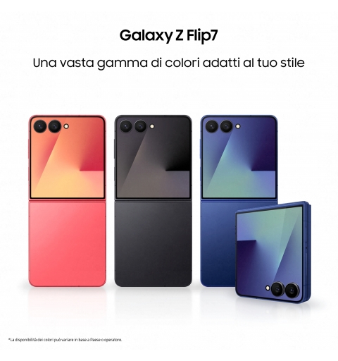 Samsung Galaxy Z Flip7 Smartphone AI, RAM 12GB, 512GB, Display 4,1" Super AMOLED 6,9" Dynamic AMOLED 2X, Fotocamera 50MP,