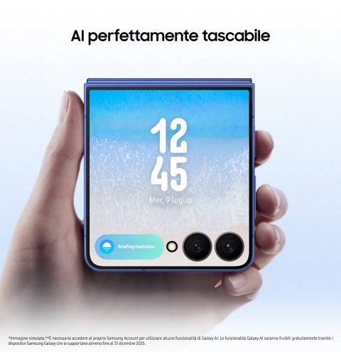 Samsung Galaxy Z Flip7 Smartphone AI, RAM 12GB, 512GB, Display 4,1" Super AMOLED 6,9" Dynamic AMOLED 2X, Fotocamera 50MP,