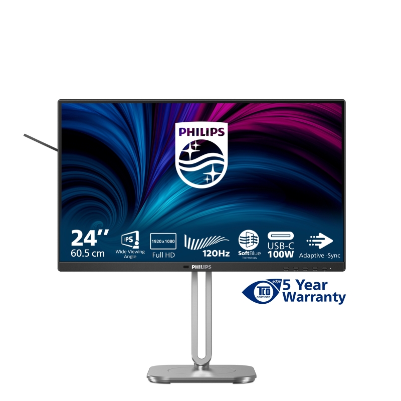 Philips 4000 series 24B2U4301 00 Computerbildschirm 60,5 cm (23.8") 1920 x 1080 Pixel Full HD LCD Grau
