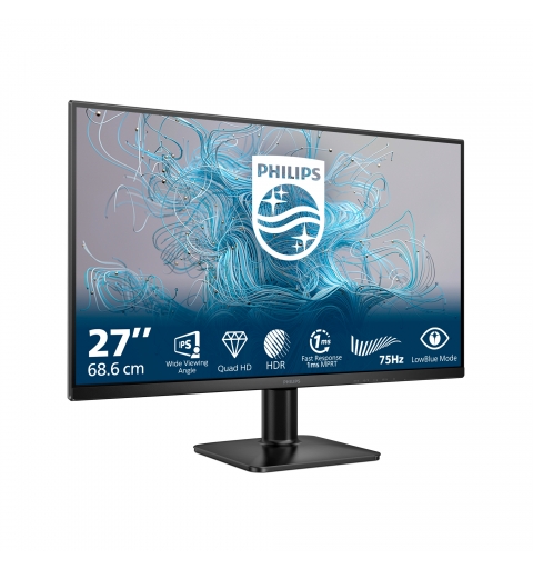Philips 1000 series 27E2N1500L 00 computer monitor 68.6 cm (27") 2560 x 1440 pixels Quad HD LED Black