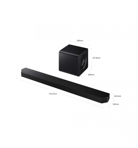 Samsung Soundbar HW-Q800F ZF, Audio 5.1.2 canali, Wireless Dolby Atmos, 2025