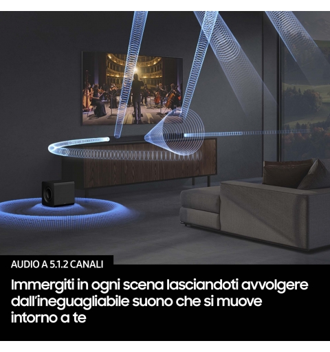 Samsung Soundbar HW-Q800F ZF, Audio 5.1.2 canali, Wireless Dolby Atmos, 2025