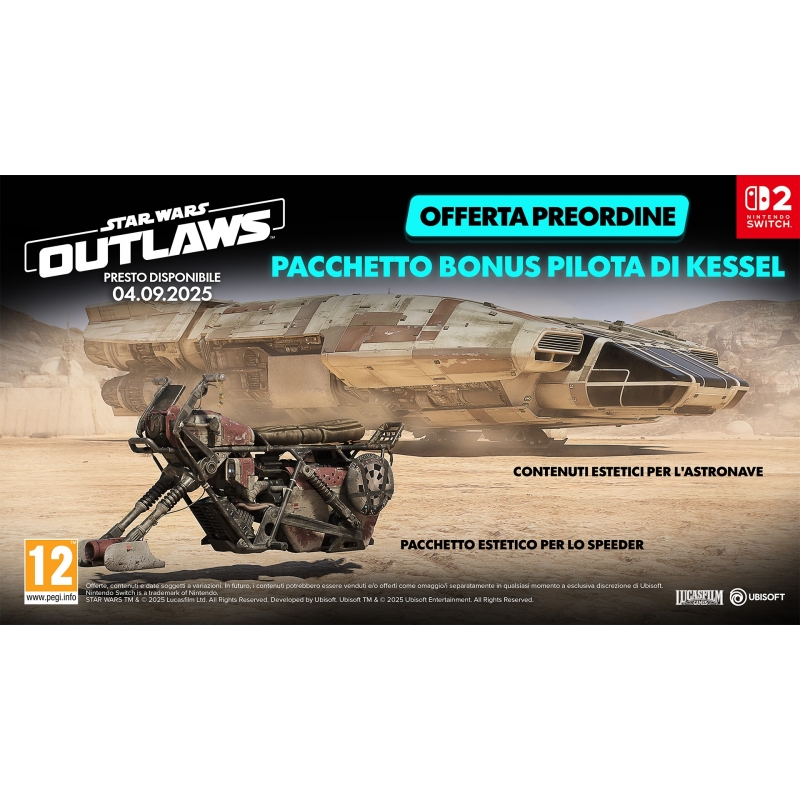 Ubisoft Star Wars Outlaws Gold Edition Oro Tedesca, Inglese, ESP, Francese, ITA, Giapponese, Coreano, Portoghese, Russo