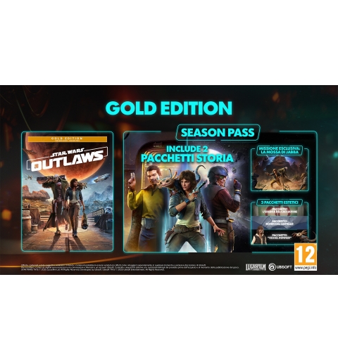 Ubisoft Star Wars Outlaws Gold Edition Oro Tedesca, Inglese, ESP, Francese, ITA, Giapponese, Coreano, Portoghese, Russo