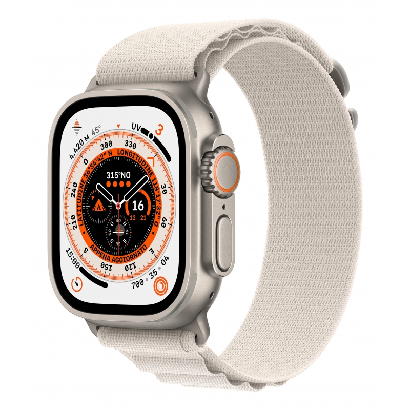 Apple Watch Ultra OLED 49 mm Digital 410 x 502 pixels Touchscreen 4G Titanium Wi-Fi GPS (satellite)