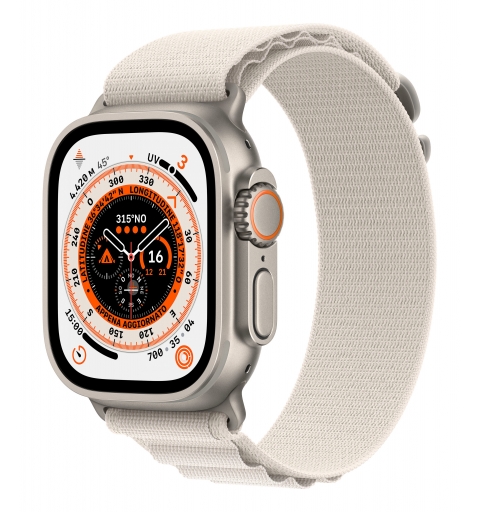 Apple Watch Ultra OLED 49 mm Digital 410 x 502 pixels Touchscreen 4G Titanium Wi-Fi GPS (satellite)