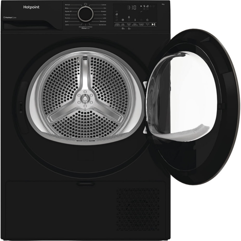 Hotpoint HPT 94D BBS IT tumble dryer Freestanding Front-load 9 kg Black