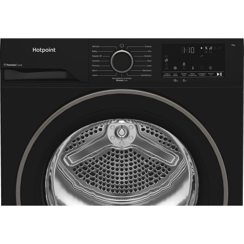 Hotpoint HPT 94D BBS IT tumble dryer Freestanding Front-load 9 kg Black