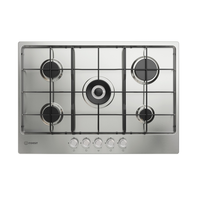 Indesit THP 752 W IX I 1 Stainless steel Built-in 75 cm Gas 5 zone(s)