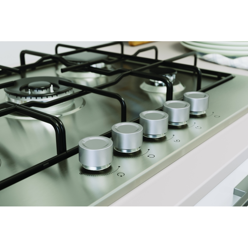 Indesit THP 752 W IX I 1 Stainless steel Built-in 75 cm Gas 5 zone(s)