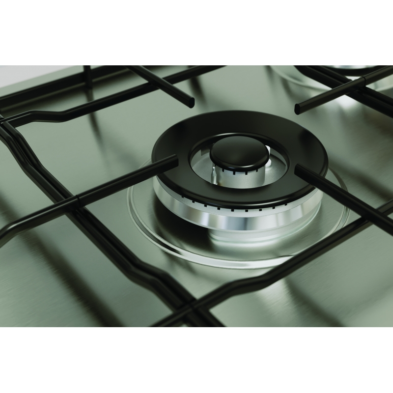 Indesit THP 752 W IX I 1 Stainless steel Built-in 75 cm Gas 5 zone(s)