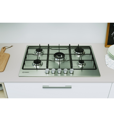 Indesit THP 752 W IX I 1 Stainless steel Built-in 75 cm Gas 5 zone(s)