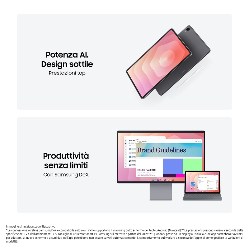 Samsung Galaxy Tab S11, Tablet AI, Wi-Fi, Design Leggero, Strumenti AI Multimodali, DeX, RAM 12GB, 256 GB, Batteria a Lunga