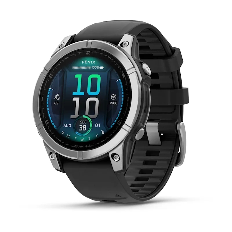 Garmin Fenix E 3,3 cm (1.3") AMOLED 47 mm Numérique 416 x 416 pixels Écran tactile Acier inoxydable Wifi GPS (satellite)
