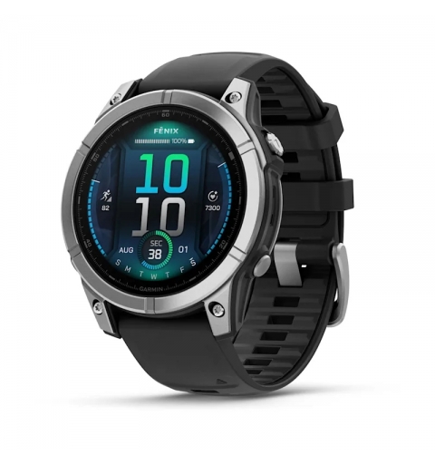 Garmin Fenix E 3,3 cm (1.3") AMOLED 47 mm Numérique 416 x 416 pixels Écran tactile Acier inoxydable Wifi GPS (satellite)