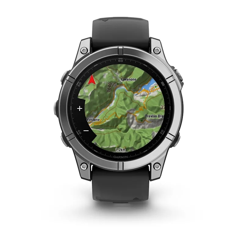 Garmin Fenix E 3,3 cm (1.3") AMOLED 47 mm Numérique 416 x 416 pixels Écran tactile Acier inoxydable Wifi GPS (satellite)