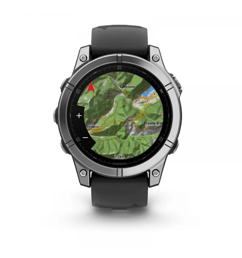 Garmin Fenix E 3,3 cm (1.3") AMOLED 47 mm Numérique 416 x 416 pixels Écran tactile Acier inoxydable Wifi GPS (satellite)