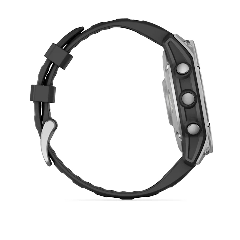 Garmin Fenix E 3,3 cm (1.3") AMOLED 47 mm Numérique 416 x 416 pixels Écran tactile Acier inoxydable Wifi GPS (satellite)