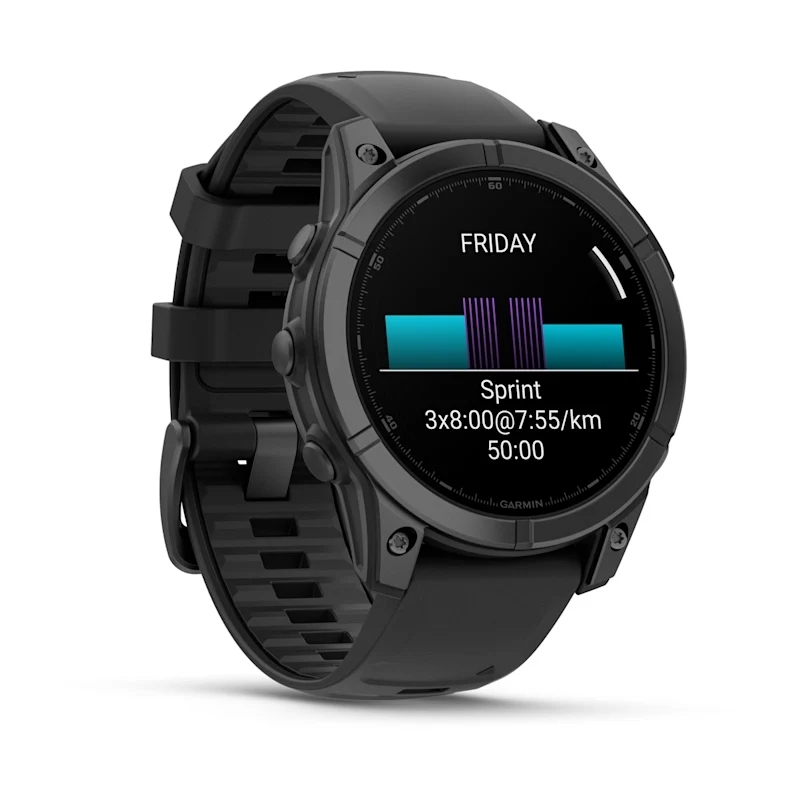 Garmin Fenix E 3,3 cm (1.3") AMOLED 47 mm Numérique 416 x 416 pixels Écran tactile Noir Wifi GPS (satellite)