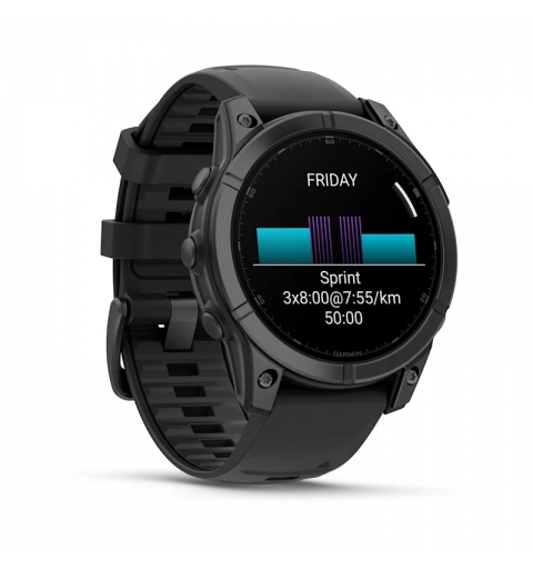 Garmin Fenix E 3,3 cm (1.3") AMOLED 47 mm Numérique 416 x 416 pixels Écran tactile Noir Wifi GPS (satellite)