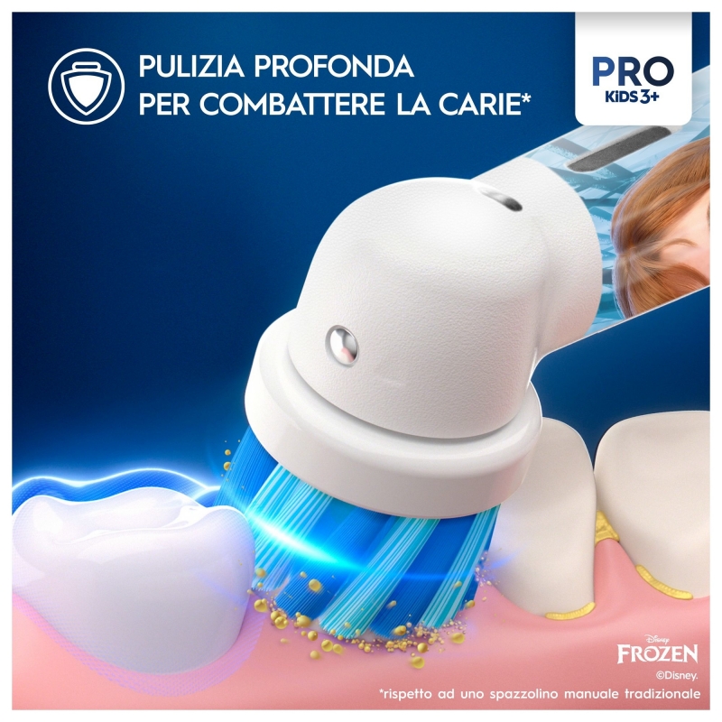 Oral-B Pro Kids Kind Rotierende-vibrierende Zahnbürste Hellblau