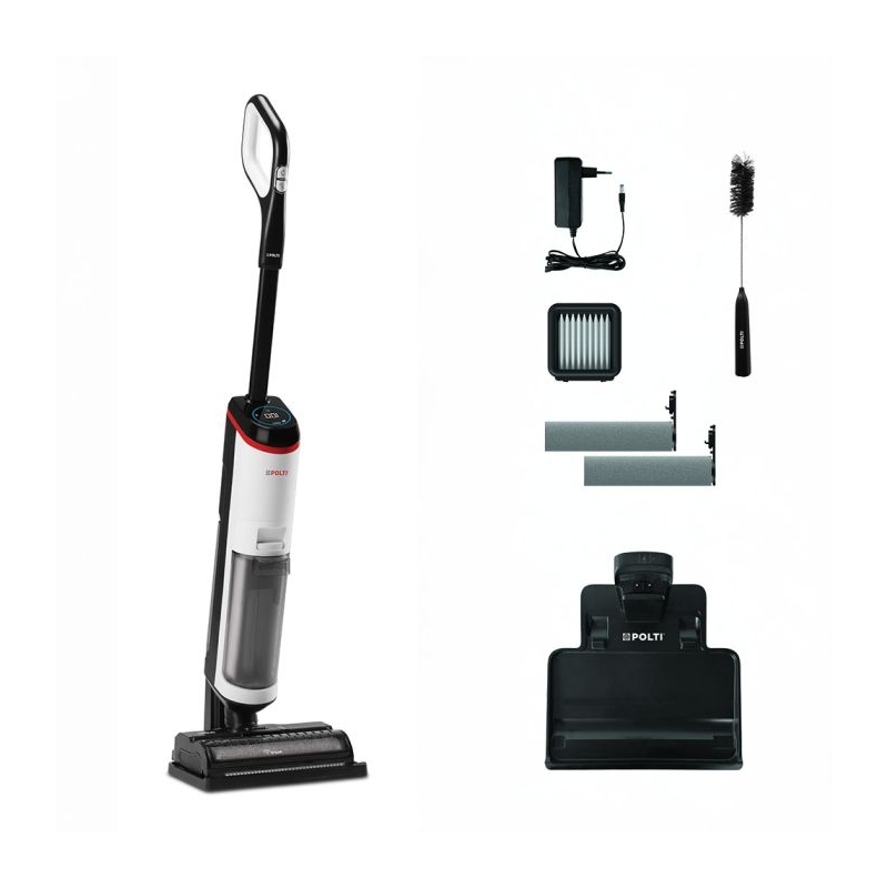 Polti WD30C aspirapolvere senza filo Nero, Grigio, Bianco Senza sacchetto