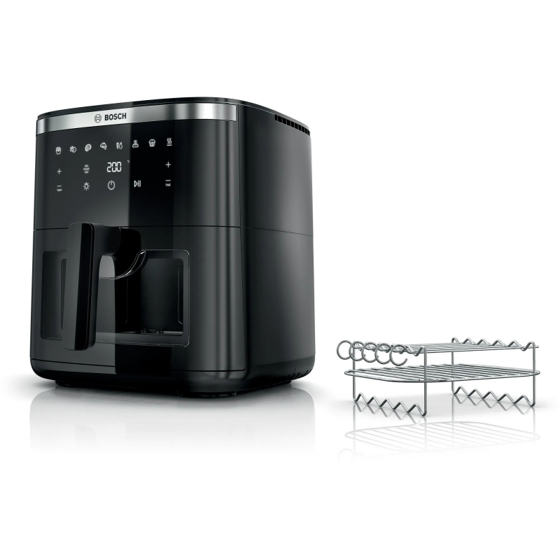 Bosch Serie 6 MAF671B1 freidora Sencillo 7,2 L Independiente 1800 W Freidora de aire caliente Negro