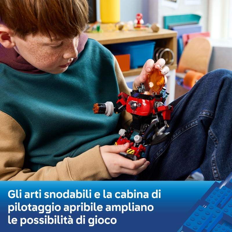 LEGO Knuckles contre l’Egg Crusher de Dr. Eggman