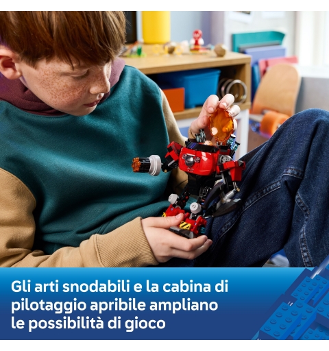 LEGO Knuckles contre l’Egg Crusher de Dr. Eggman