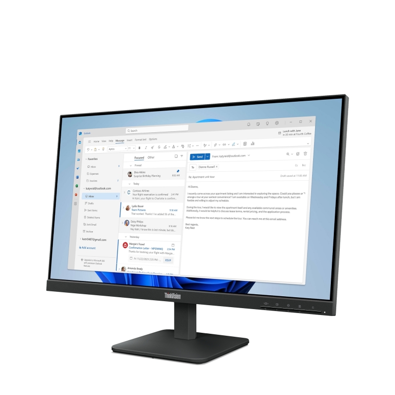 Lenovo ThinkVision S24-4e LED display 60,5 cm (23.8") 1920 x 1080 Pixel Full HD Schwarz