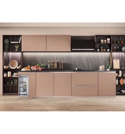 Hotpoint HABUF011 combi-fridge Built-in 126 L E Grey