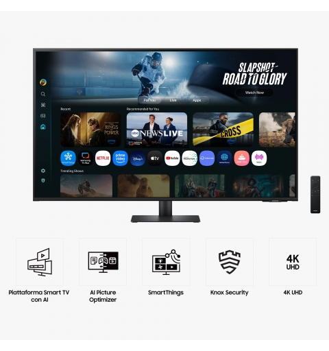 Samsung M7 M70F pantalla para PC 109,2 cm (43") 3840 x 2160 Pixeles 4K Ultra HD LCD Negro