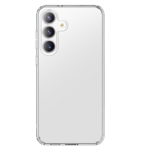 Cellularline Clear Strong - Galaxy S25 FE Custodia rigida con bordi in gomma