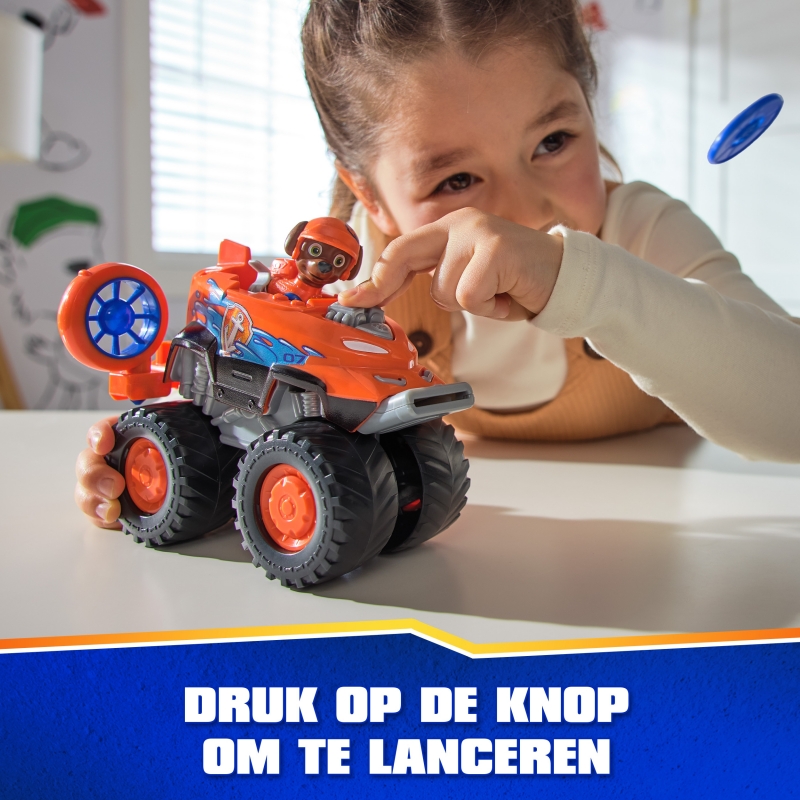PAW Patrol Rescue Wheels Zuma’s Hovercraft, Toy Truck with Projectile Launcher and Collectible Action Figure, Kids Toys for