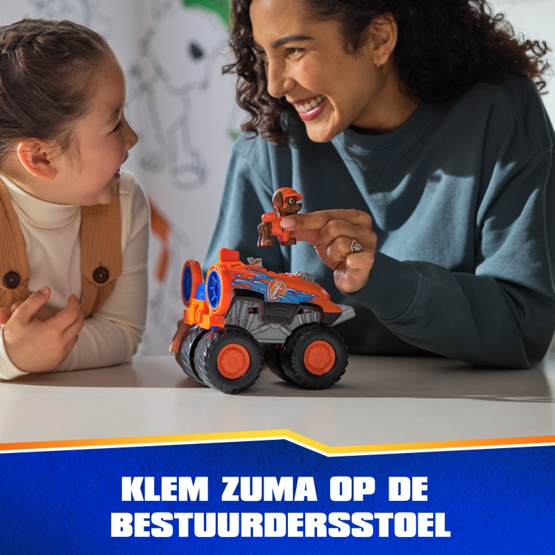 PAW Patrol Rescue Wheels Zuma’s Hovercraft, Toy Truck with Projectile Launcher and Collectible Action Figure, Kids Toys for