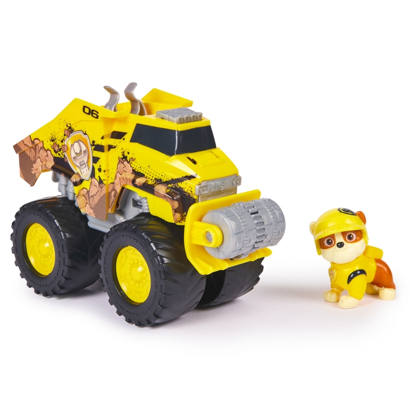 PAW Patrol Rescue Wheels Rubble’s Bulldozer, Toy Truck with Vehicle Transformation and Collectible Action Figure, Kids Toys